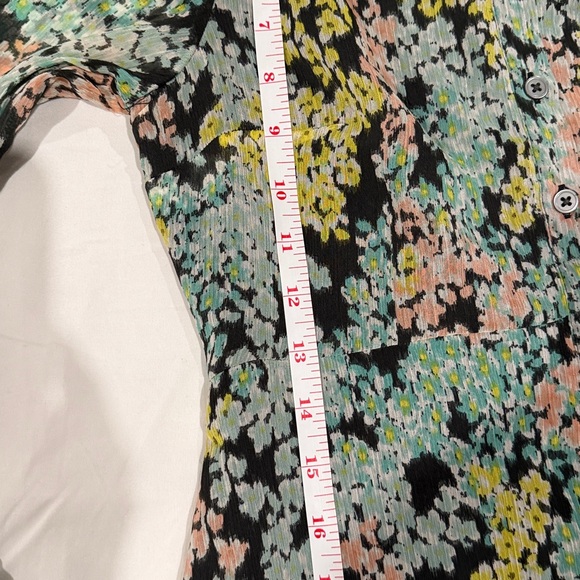 LOFT Spring Floral Button Front Dress in Pastels & Grey 00P - Picture 15 of 16